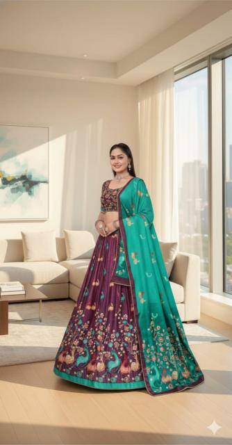 Artriddhs vol 22 Dola silk Affordable lehenga choli dealers in Pune
